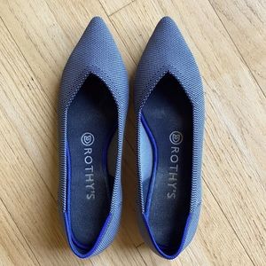 Rothy’s Point Flat Cloud Grey Birdseye